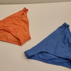 BP lot of 2 bikini bottoms women's sz.S blue and orange